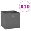 Storage Boxes 10 pcs Non-woven Fabric 11"x11"x11" Gray