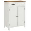 Shoe Cabinet 29.9"x14.6"x41.3" Solid Oak Wood