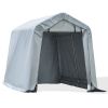 Outsunny 6' x 8' Carport Portable Garage, Heavy Duty Storage Tent, Patio Storage Shelter w/ Anti-UV PE Cover and Double Zipper Doors