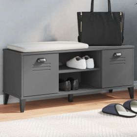 Shoe Bench VIKEN Anthracite Gray 41.7"x13.8"x17.7" Engineered Wood