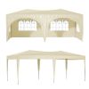 10'x20' Pop Up Canopy Tent with 6 Sidewalls, Ez Pop Up Outdoor Canopy for Parties, Waterproof Commercial Tent with 3 Adjustable Heights, Carry Bag