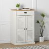 Shoe Cabinet VIGO White 23.6"x13.8"x37.8" Solid Wood Pine