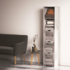 Bathroom Floor Cabinet with 3 Drawers 2 Shelves, Tall Narrow Bathroom Kitchen Pantry Storage Cabinet with Open Compartment