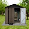 Out storage sheds 4ft×6ft Apex roof Brown + Black