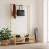 Clothes Rack with Shelves 40.6"x15.7"x72" Bamboo