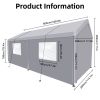 Carport, 10×20 Heavy Duty Portable Carport Garage Tent for Outdoor Storage Shelter grey