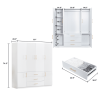 Armoire Wardrobe Closet, Wooden Wardrobe with 4 Drawers with High Storage Capacity, 74.2" 4 Door Wardrobe Closet