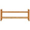 Shoe Rack with 2 Shelves 39.4"x10.6"x15.7" Solid Oak Wood
