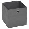 Storage Boxes 10 pcs Non-woven Fabric 12.6"x12.6"x12.6" Gray