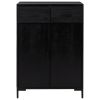 Shoe Rack Black 29.5"x15.7"x43.3" Solid Wood Pine