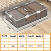 2pcs Under Bed Storage Containers, Stackable Underbed Drawer Organizer Plastic Bins with Lids