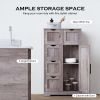Bathroom Storage Cabinet with Storage 5 Drawers and 1 Door, Entryway Cabinet with Adjustable Shelf
