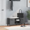Shoe Bench VIKEN Anthracite Gray 41.7"x13.8"x17.7" Engineered Wood