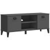 Shoe Bench VIKEN Anthracite Gray 41.7"x13.8"x17.7" Engineered Wood