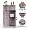 Bathroom Storage Cabinet with Storage 5 Drawers and 1 Door, Entryway Cabinet with Adjustable Shelf