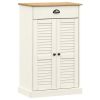 Shoe Cabinet VIGO White 23.6"x13.8"x37.8" Solid Wood Pine