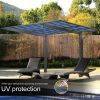 Outdoor Carport, 17.44FT*9FT*11FT Single Carport Aluminum Metal Frame and Polycarbonate Panels Car Port for Outdoor Driveway Car, Truck