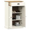 Shoe Cabinet VIGO White 23.6"x13.8"x37.8" Solid Wood Pine