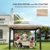 Outsunny 9.8' x 9.8' Gazebo Replacement Canopy, Gazebo Top Cover with Double Vented Roof for Garden Patio Outdoor (TOP ONLY), Khaki