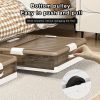 2pcs Under Bed Storage Containers, Stackable Underbed Drawer Organizer Plastic Bins with Lids