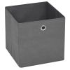 Storage Boxes 10 pcs Non-woven Fabric 11"x11"x11" Gray