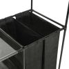 Clothes Rack Steel and Non-woven Fabric 34.3"x17.3"x62.2" Black